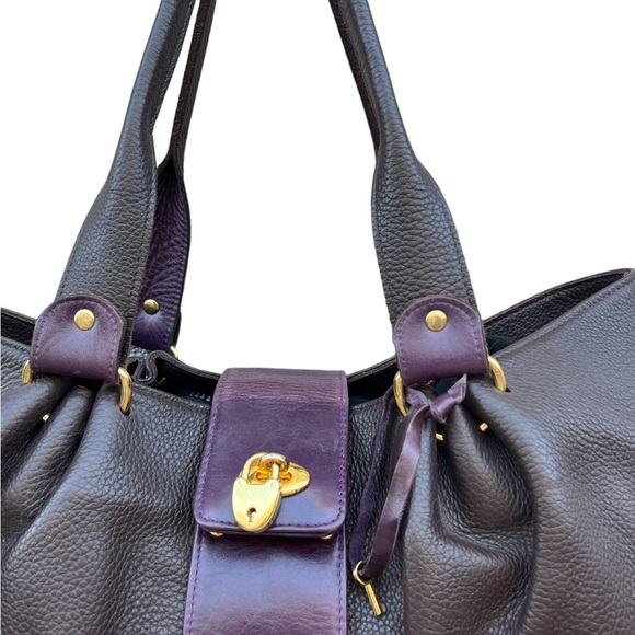 Made in Italy Vintage Brown Slouchy Leather Large Shoulder Bag - Picture 3 of 15